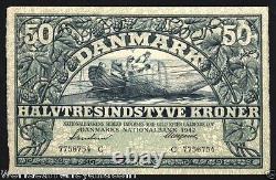 Denmark 50 Kroner P-32 1942 Euro Boat Fish Large Rare Money Bill Danish Banknote