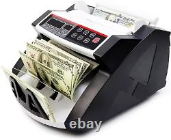 Dollar, Euro UV/MG/IR/MT Counterfeit Detection Bill Counter, Cash Counter with