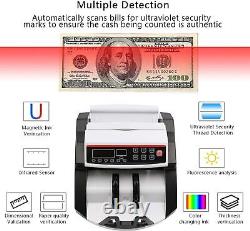 Dollar, Euro UV/MG/IR/MT Counterfeit Detection Bill Counter, Cash Counter with