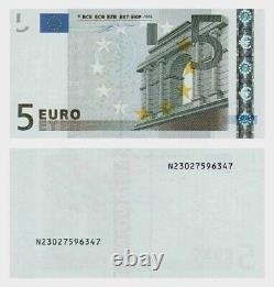 ECB BCE Euro Banknote Austria 2002 2x 5 Error Print + Wrong Serial