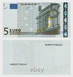 ECB BCE Euro Banknote Austria 2002 2x 5 Error Print + Wrong Serial