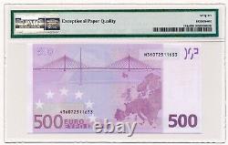 EUROPEAN UNION (AUSTRIA) banknote 500 Euro 2002 Draghi signature PMG MS 66 EPQ