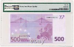 EUROPEAN UNION (AUSTRIA) banknote 500 Euro 2002 Draghi signature PMG MS 66 EPQ