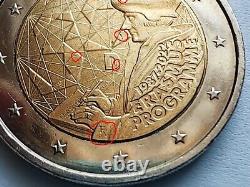 Error! Germany 2 Euro 2022 D Erasmus. Minting errors on both sides! UC#106