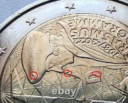 Error! Germany 2 Euro 2022 D Erasmus. Minting errors on both sides! UC#106