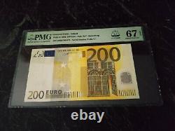 Euro 200 Banknote Pmg 67? W. F. Duisenberg Finland 2002 L Very Rare