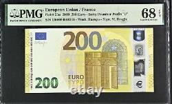 Euro 200 Euro France 2019 P 25 u Superb Gem UNC PMG 68 EPQ