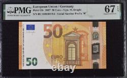 Euro 50 Euro 2017 Germany P 23 R RC Superb Gem UNC PMG 67 EPQ