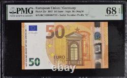 Euro 50 Euro 2017 Germany P 23 R RC Superb Gem UNC PMG 68 EPQ