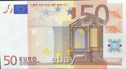 Euro 50 Euro Banknote. Single 50 Euro 2002 Series Uncirculated Bill Currency EUR