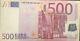 Euro 500 Banknote, 2002 Version, Prefix-x, Germany, Printer R
