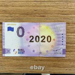 Euro Souvenir Banknote Specimen 2020 Serial Number 005000