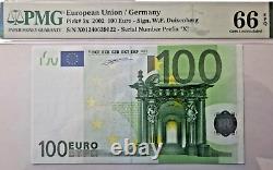 European Union 100 Euro 2002 P#5x (X Germany) Banknote PMG 66 EPQ