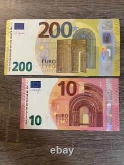 European Union 200+10 euro banknote Cir. 2 bills 200-10 EUR. EuropeanCurrency