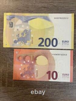 European Union 200+10 euro banknote Cir. 2 bills 200-10 EUR. EuropeanCurrency