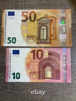 European Union 50+10 euro banknote Circulated. 50-10 EUR Bill Note. Europe