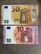 European Union 50+10 Euro Banknote Circulated. 50-10 Eur Bill Note. Europe