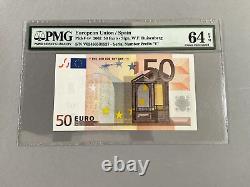 European Union 50 Euros P-4v 2002 PMG 64 EPQ