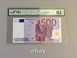 European Union 500 Euros P-7t Duisenberg 2002 PMG 63 EPQ