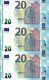 European Union Eu 3x 20 Euros 2015 (france) P-22u Unc Consecutive