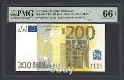 European Union / Germany 200 Euro 2002 P6x Prefix X Uncirculated Grade 66