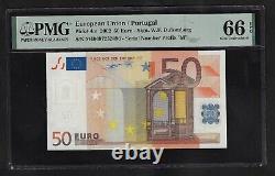 European Union Portugal 50 Euro 2002 Duisenburg Pmg 66 Gem Unc