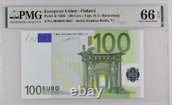 FINLAND 100 Euro 2002 L-serie, Duisenberg Sign, PMG 66