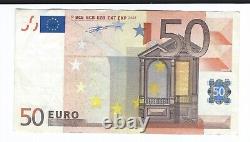 FINLAND 50 Euro 2002, L-series Circulated, Duisenberg Signed, Printer D001