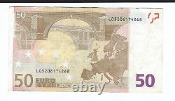 FINLAND 50 Euro 2002, L-series Circulated, Duisenberg Signed, Printer D001