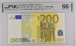 FRANCE 200 Euro 2002 U-serie, Duisenberg Sign, PMG 66