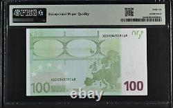 GERMANY 100 Euro 2002 X-serie, Duisenberg Sign, PMG 66