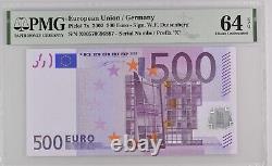 GERMANY 500 Euro 2002 X-serie, Duisenberg Sign, PMG 64, R002