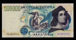 Italy 500000 LIRA P-118 1997 Pre Euro UNC RAPHAEL Painting Italian Money NOTE