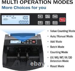 Money Bill Counter Machine Professional Counterfeit UV Detector USD EURO
