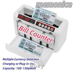 Money Counter Bill Cash Currency Counting Machine Counterfeit Detector UV & MG