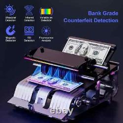 Money Counter Machine, Dollar, Euro Value Count, UV/MG/IR/DD Cash Counterfeit De