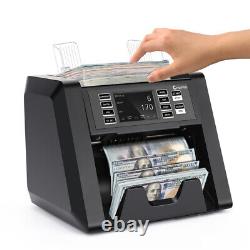 Money Counter Machine Mixed Denomination Bill Counters Value Count USD/EURO/CAD