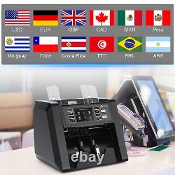 Money Counter Machine Mixed Denomination Bill Value Counting Note Cash Counter