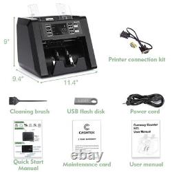 Money Counter Machine Mixed Denomination Bill Value Counting Note Cash Counter