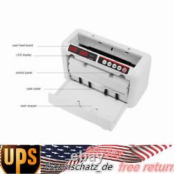 Money Counter Machine Precise Bill Value Counting for USD EUR Rechargeable USA