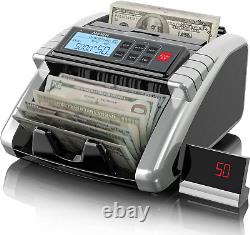 Money Counter Machine Value Count Dollar Euro UV MG IR DD Detection LCD Display