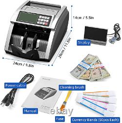 Money Counter Machine with Value Bill Count, Dollar, Euro with UV/MG/IR/DD/DBL/