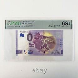 PMG 68 Superb Gem Unc 0 Euro Souvenir Banknote #Diego 1960-2020 AGAA000036