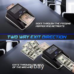 Portable Counterfeit Bill Detector Machine, Automatic 4-Way Direction USD & Euro