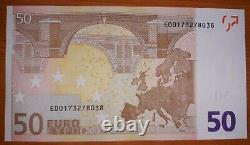 RARE! N10 SLOVAKIA 50 Euro 2002 E-serie UNC, DRAGHI Sign, Printer R052