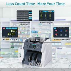 RIBAO BC-40 Mixed Denomination Money Counter Machine Value Counting Bill Counter