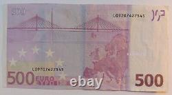 Real 500 euro banknote bank bill L series Finland Finlandia Finnland D001D2