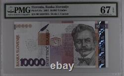 Slovenia (Pre Euro) 10000 Tolarjev 2003 P34a UNC / PMG Superb GEM67EPQ