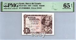 Spain 1 Peseta 1948 (Madrid) Pick# 135a PMG 65 EPQ GEM UNC