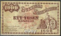 Sweden 1000 Kroner 1900 Bicycle Shop In Linkoping Currency Money Bill Euro Note